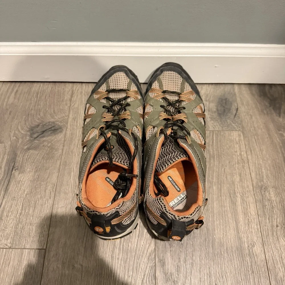 Merrell Waterpro Maipo Mens 10 Hiking Water Shoes Olive Trail Vibram Soles